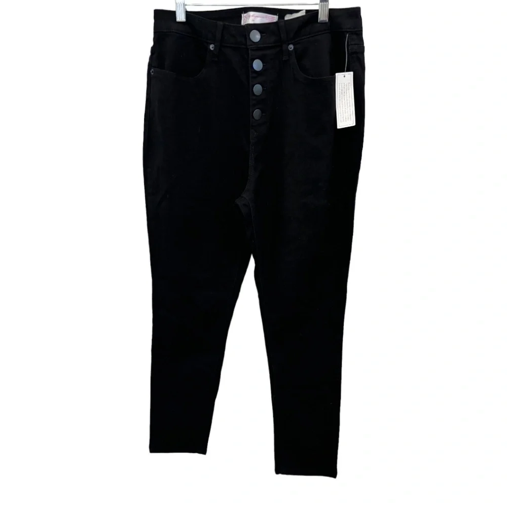 No Boundaries Black Hi Rise Skinny Button Fly Stretch Denim Jeans Jrs. 15 NWT - Picture 1 of 5